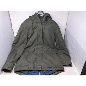 Superdry  Army Military Olive Green Fishtail Quilted Jacket-Size 10